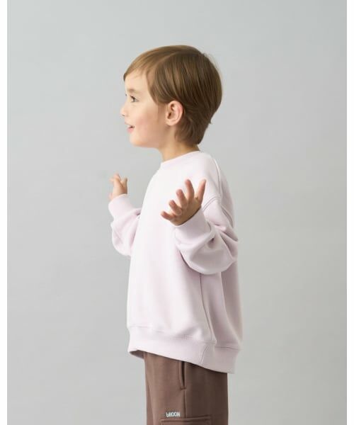 b・ROOM / ビールーム スウェット | 【デイリースタンダードウェアシリーズ】【吸水速乾】ぷくっとオーバーサイズのスウェット（ライト ピンク）