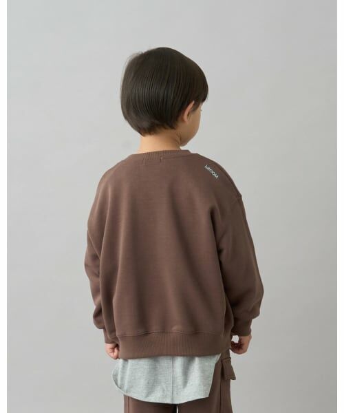 b・ROOM / ビールーム スウェット | 【デイリースタンダードウェアシリーズ】【吸水速乾】ぷくっとオーバーサイズのスウェット（コゲ茶）