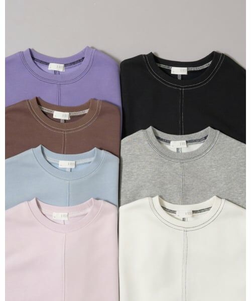 b・ROOM / ビールーム スウェット | 【デイリースタンダードウェアシリーズ】【吸水速乾】ぷくっとオーバーサイズの配色ステッチスウェット | 詳細16