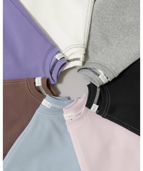 b・ROOM / ビールーム スウェット | 【デイリースタンダードウェアシリーズ】【吸水速乾】ぷくっとオーバーサイズの配色ステッチスウェット | 詳細17