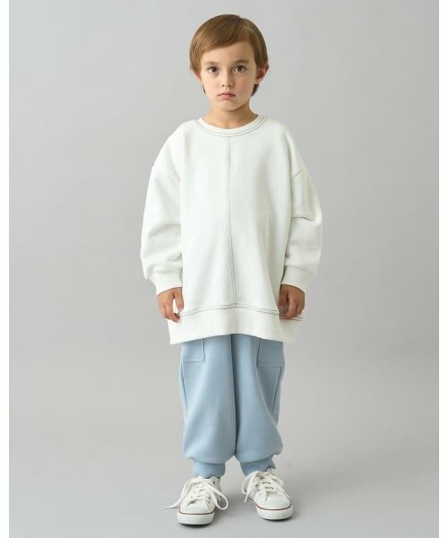 b・ROOM / ビールーム スウェット | 【デイリースタンダードウェアシリーズ】【吸水速乾】ぷくっとオーバーサイズの配色ステッチスウェット | 詳細20