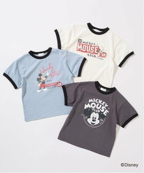 b・ROOM / ビールーム Tシャツ | 【Disney】【カイテキ天竺】アソートプリントリンガーTシャツ | 詳細1