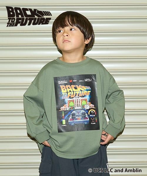 b・ROOM / ビールーム Tシャツ | 【BACK TO THE FUTURE 40TH】【MNCM】【カイテキ天竺】ビッグシルエットアソートプリントTシャツ（カーキ）