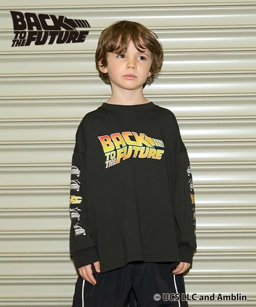 b・ROOM / ビールーム Tシャツ | 【BACK TO THE FUTURE 40TH】【MNCM】【カイテキ天竺】プリントビッグTシャツ（黒）