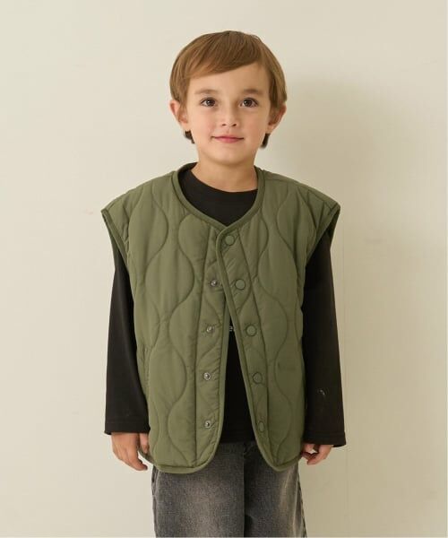 b・ROOM / ビールーム ダウンジャケット・ベスト | 【組み合わせ自由シリーズ】キルティングベスト（カーキ）