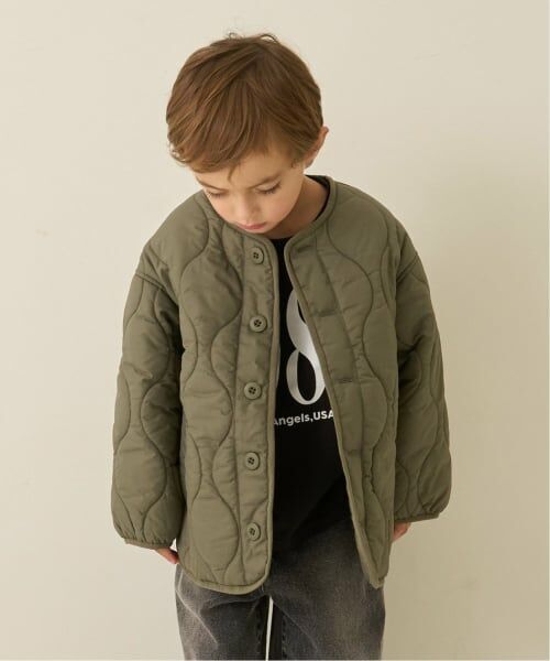 b・ROOM / ビールーム ブルゾン | 【組み合わせ自由シリーズ】キルティングジャケット（カーキ）