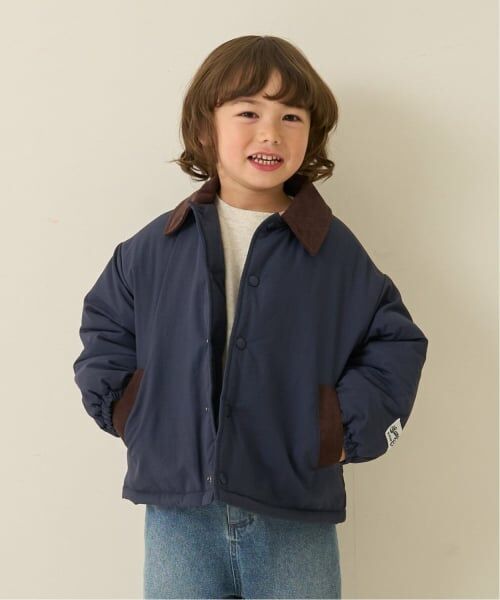 b・ROOM / ビールーム ブルゾン | 【組み合わせ自由シリーズ】コーデュロイ衿パフジャケット（紺）