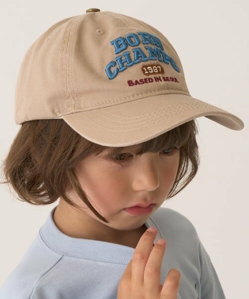 b・ROOM / ビールーム キャップ | ロゴ刺しゅうキャップ（ベージュ）