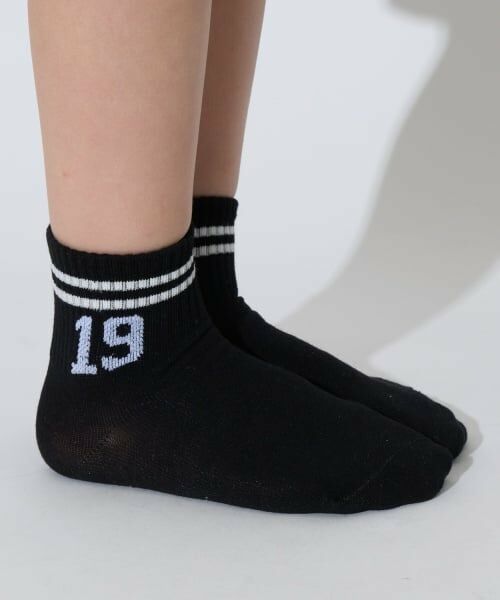 b・ROOM / ビールーム ソックス | ナンバリングソックス（黒）