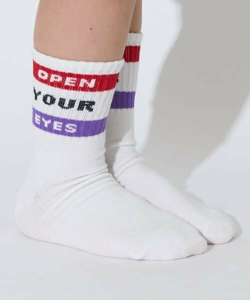 b・ROOM / ビールーム ソックス | ラインロゴソックス（赤）