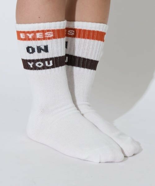 b・ROOM / ビールーム ソックス | ラインロゴソックス（オレンジ）