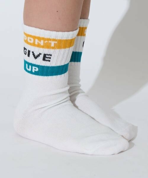 b・ROOM / ビールーム ソックス | ラインロゴソックス（カラシ）
