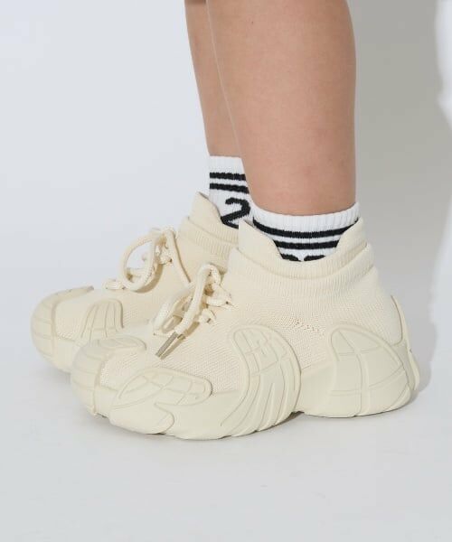 b・ROOM / ビールーム スニーカー | ニットスリッポン（アイボリー）