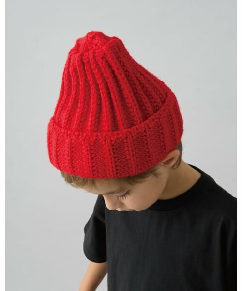 b・ROOM / ビールーム ニットキャップ | 【デイリースタンダードウェアシリーズ】ベーシックニットビーニー（赤）