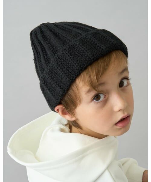 b・ROOM / ビールーム ニットキャップ | 【デイリースタンダードウェアシリーズ】ベーシックニットビーニー（黒）