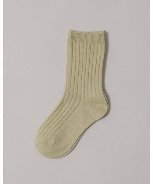 b・ROOM / ビールーム ソックス | 【デイリースタンダードウェアシリーズ】ニュアンスカラーベーシックソックス（薄カーキ）