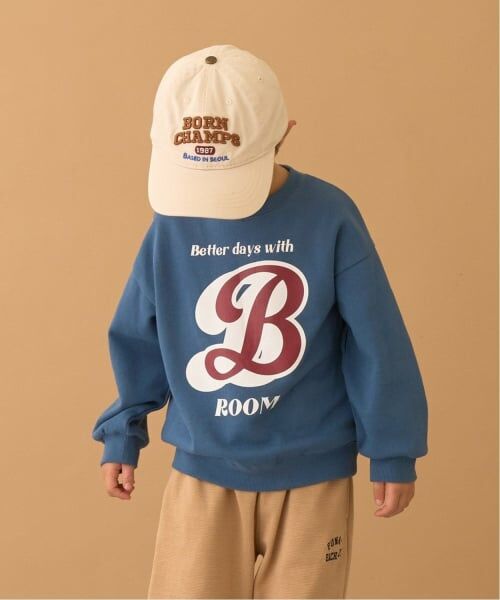 b・ROOM / ビールーム スウェット | 【毛玉バイバイ裏毛】選べる7柄アソートグラフィックスウェット（ブルー グリーン）