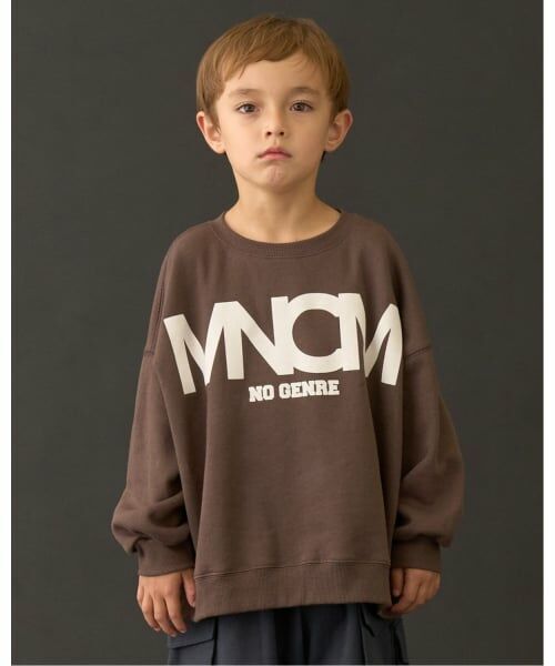 b・ROOM / ビールーム スウェット | 【MNCM】【毛玉バイバイ裏起毛】フロッキープリントビッグスウェット（コゲ茶）