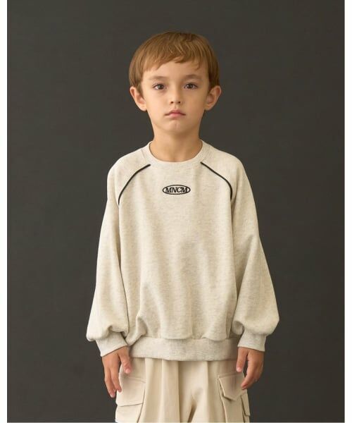b・ROOM / ビールーム スウェット | 【MNCM】【毛玉バイバイ裏起毛】ラグランパイピングビッグスウェット（オートミール）
