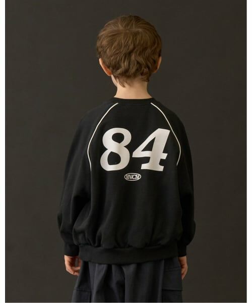 b・ROOM / ビールーム スウェット | 【MNCM】【毛玉バイバイ裏起毛】ラグランパイピングビッグスウェット（黒）