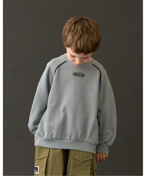 b・ROOM / ビールーム スウェット | 【MNCM】【毛玉バイバイ裏起毛】ラグランパイピングビッグスウェット（グレー）