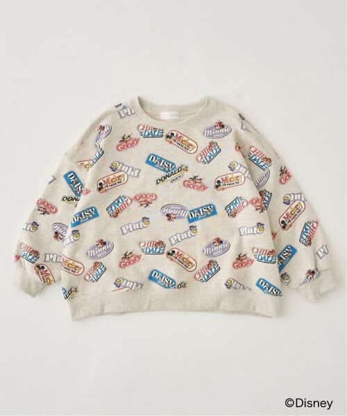 b・ROOM / ビールーム スウェット | 【Disney】【毛玉バイバイ裏毛】ミッキー＆フレンズ/総柄スウェット | 詳細1