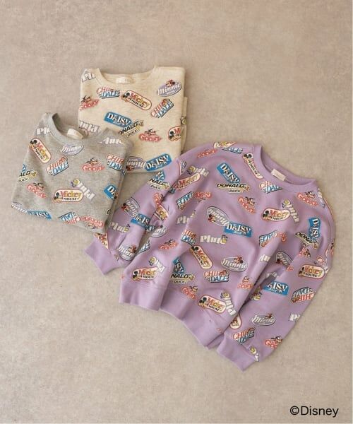 b・ROOM / ビールーム スウェット | 【Disney】【毛玉バイバイ裏毛】ミッキー＆フレンズ/総柄スウェット | 詳細10