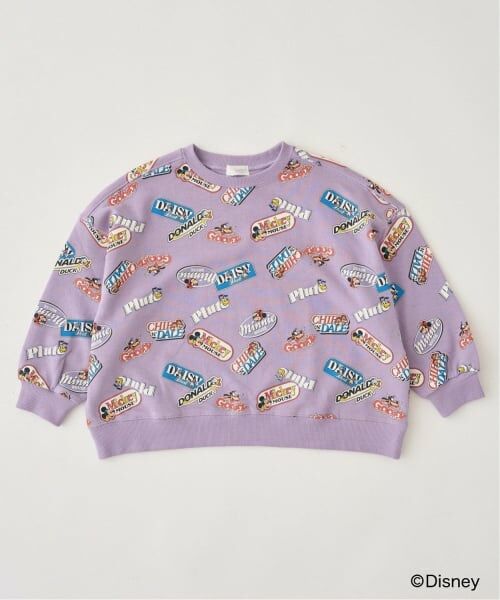 b・ROOM / ビールーム スウェット | 【Disney】【毛玉バイバイ裏毛】ミッキー＆フレンズ/総柄スウェット | 詳細2