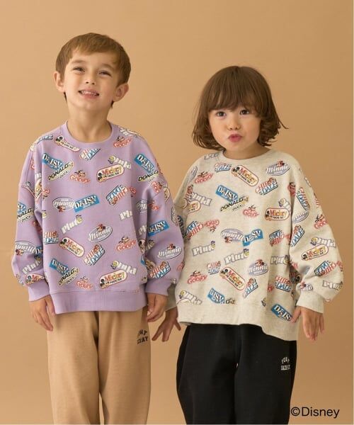 b・ROOM / ビールーム スウェット | 【Disney】【毛玉バイバイ裏毛】ミッキー＆フレンズ/総柄スウェット | 詳細21