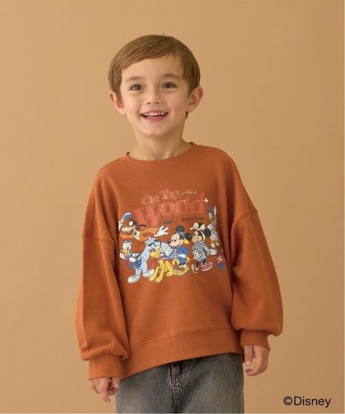 b・ROOM / ビールーム スウェット | 【Disney】【毛玉バイバイ裏毛】ミッキー＆フレンズ/スウェット（レンガ）