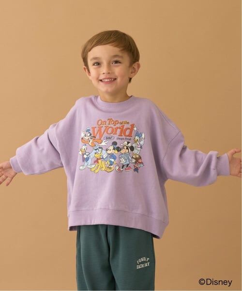 b・ROOM / ビールーム スウェット | 【Disney】【毛玉バイバイ裏毛】ミッキー＆フレンズ/スウェット（ラベンダー）