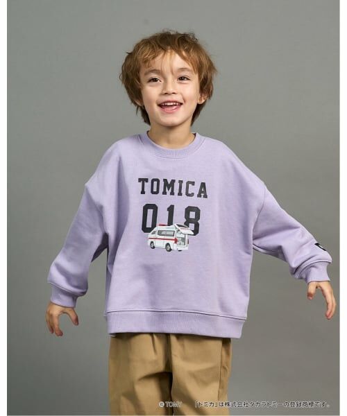 b・ROOM / ビールーム スウェット | 【速乾裏毛】トミカワイドシルエットトレーナー（ラベンダー）