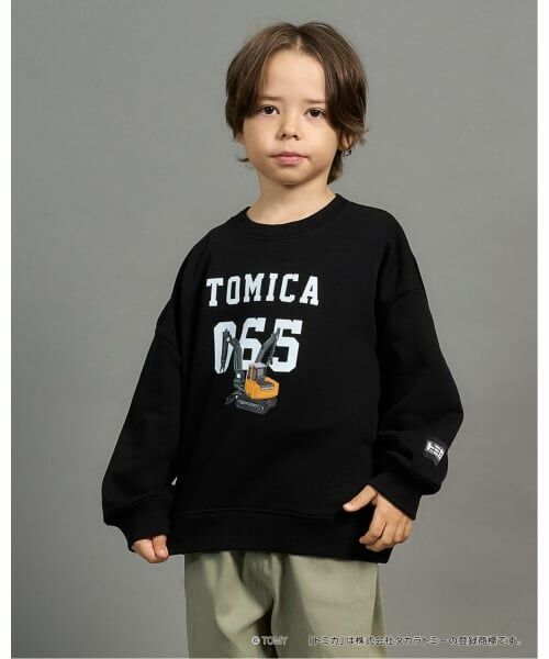 b・ROOM / ビールーム スウェット | 【速乾裏毛】トミカワイドシルエットトレーナー（黒）