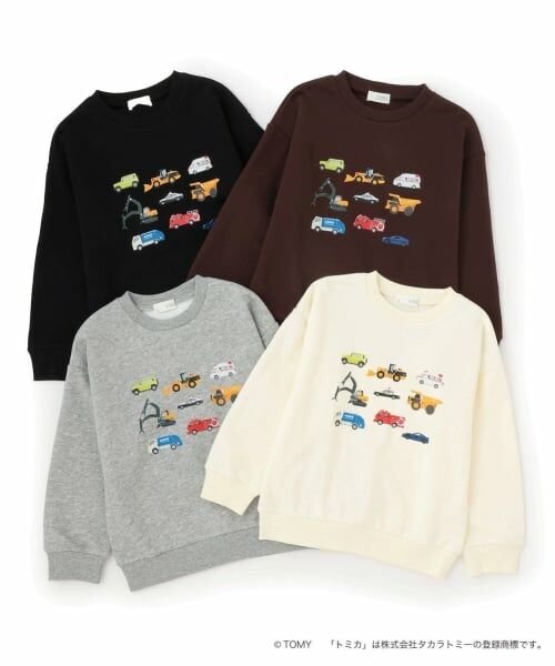 b・ROOM / ビールーム スウェット | 【速乾裏毛】トミカ車集合トレーナー | 詳細11
