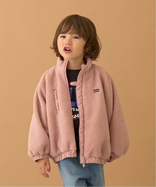 b・ROOM / ビールーム ブルゾン | ボリュームシルエットボアジャケット（ピンク）