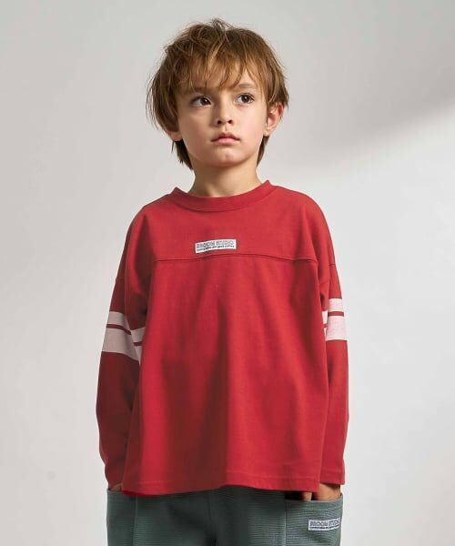 b・ROOM / ビールーム Tシャツ | 【防汚・速乾・型崩れしない】【どちらが前でもOK】【ムテキT】ナンバリングTシャツ（ディープ レッド）