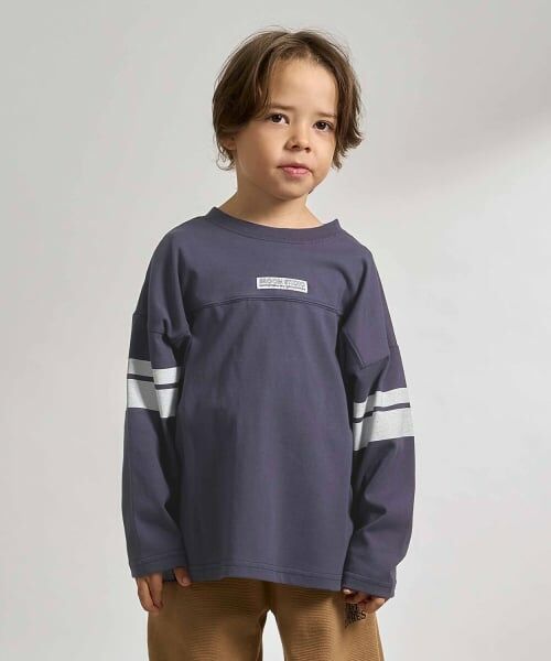 b・ROOM / ビールーム Tシャツ | 【防汚・速乾・型崩れしない】【どちらが前でもOK】【ムテキT】ナンバリングTシャツ（紺）