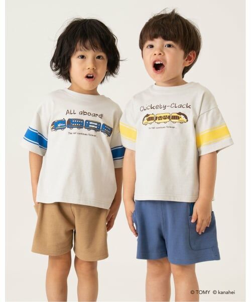 b・ROOM / ビールーム Tシャツ | 【あつまれ！プラレールズ】【どちらが前でもOK】シャリョーズ/アソートプリントTシャツ | 詳細16