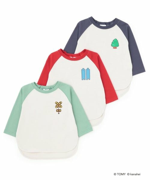 b・ROOM / ビールーム Tシャツ | 【あつまれ！プラレールズ】レールズ・ジョーケーズ/ワンポイントラグランTシャツ | 詳細1