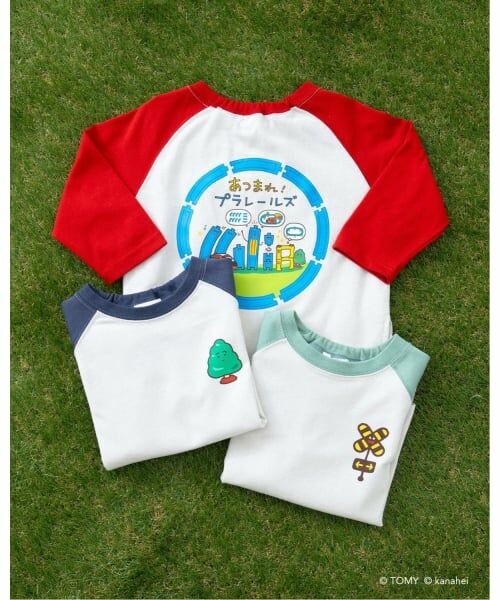 b・ROOM / ビールーム Tシャツ | 【あつまれ！プラレールズ】レールズ・ジョーケーズ/ワンポイントラグランTシャツ | 詳細17