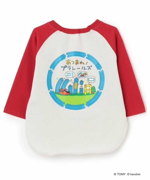 b・ROOM / ビールーム Tシャツ | 【あつまれ！プラレールズ】レールズ・ジョーケーズ/ワンポイントラグランTシャツ | 詳細3