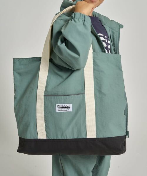 b・ROOM / ビールーム トートバッグ | 【スクール対応】【撥水・防汚・耐久・UV】レッスンバッグ(反射シート付き)（カーキ）