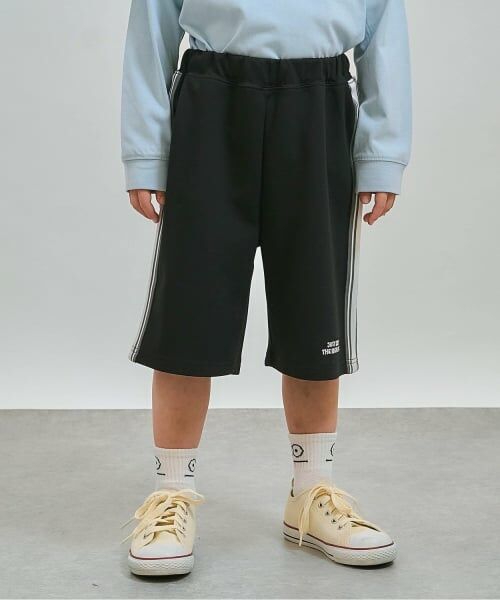 b・ROOM / ビールーム ショート・ハーフ・半端丈パンツ | 【セットアップ対応・スクール対応】サイドラインハーフパンツ（黒）