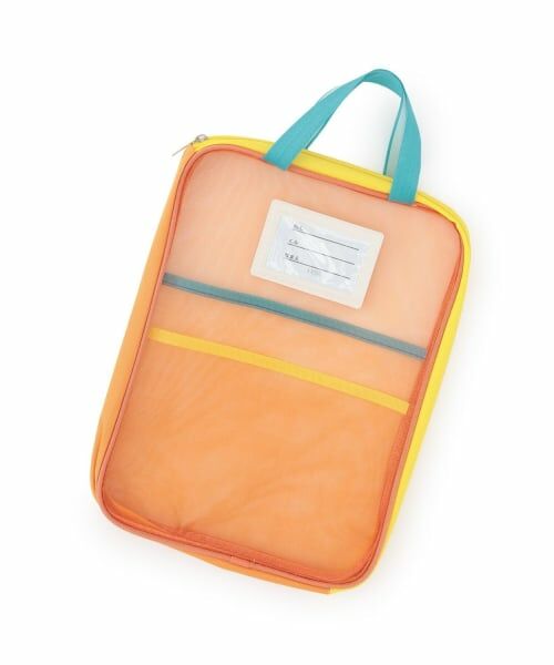 b・ROOM / ビールーム ステーショナリー | 【スクール対応】A4サイズが入るメッシュマルチケース（オレンジ）