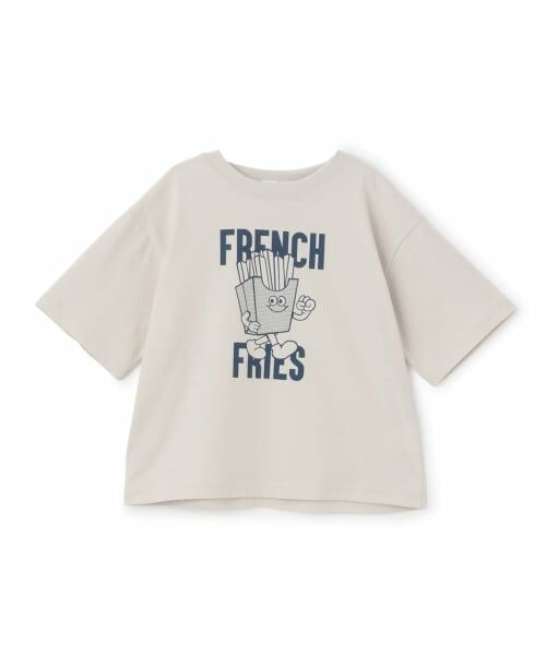 b・ROOM / ビールーム Tシャツ | 【防汚・速乾・型崩れしない】ジャンクフードアソートプリントTシャツ | 詳細2