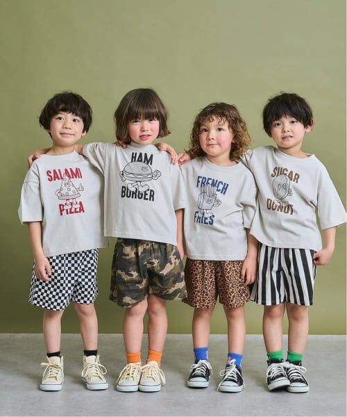 b・ROOM / ビールーム Tシャツ | 【防汚・速乾・型崩れしない】ジャンクフードアソートプリントTシャツ | 詳細25