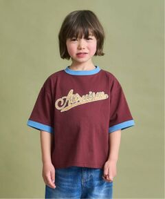 b・ROOM / ビールーム Tシャツ | 【防汚・速乾・型崩れしない】カスレロゴプリントリンガーTシャツ