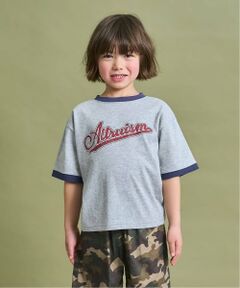 b・ROOM / ビールーム Tシャツ | 【防汚・速乾・型崩れしない】カスレロゴプリントリンガーTシャツ