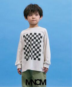 b・ROOM / ビールーム Tシャツ | 【防汚・速乾・型崩れしない】【どちらが前でもOK】チェッカーフラッグプリントTシャツ【MNCM】