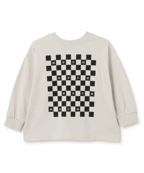 b・ROOM / ビールーム Tシャツ | 【防汚・速乾・型崩れしない】【どちらが前でもOK】チェッカーフラッグプリントTシャツ【MNCM】 | 詳細1